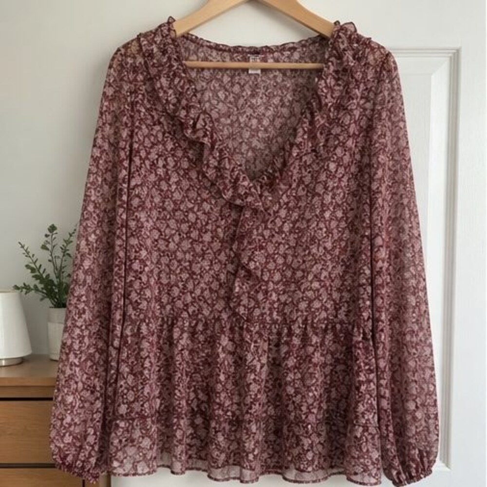 Lilac Peplum Top
